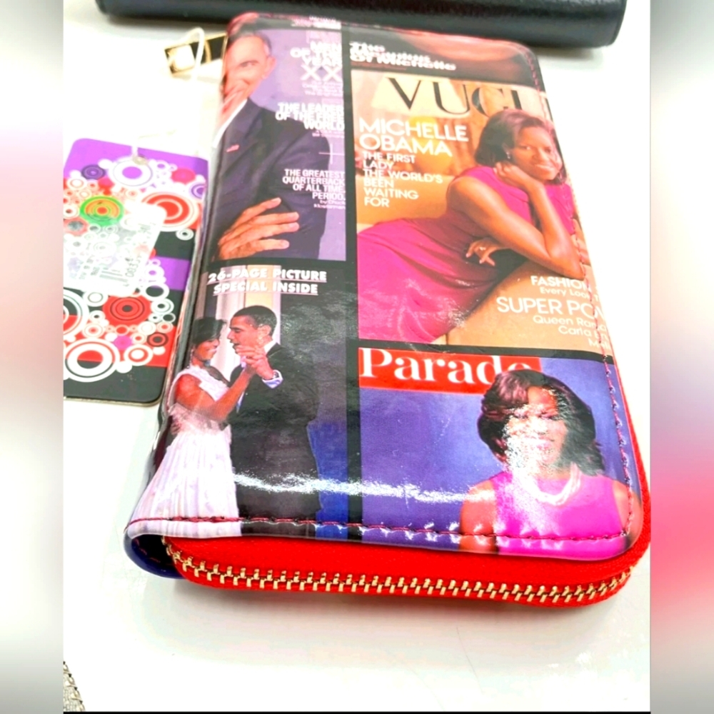 Michelle and Barack Obama Magazine Vogue Designer Wallet